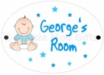 Personalised Baby Nursery Door Sign